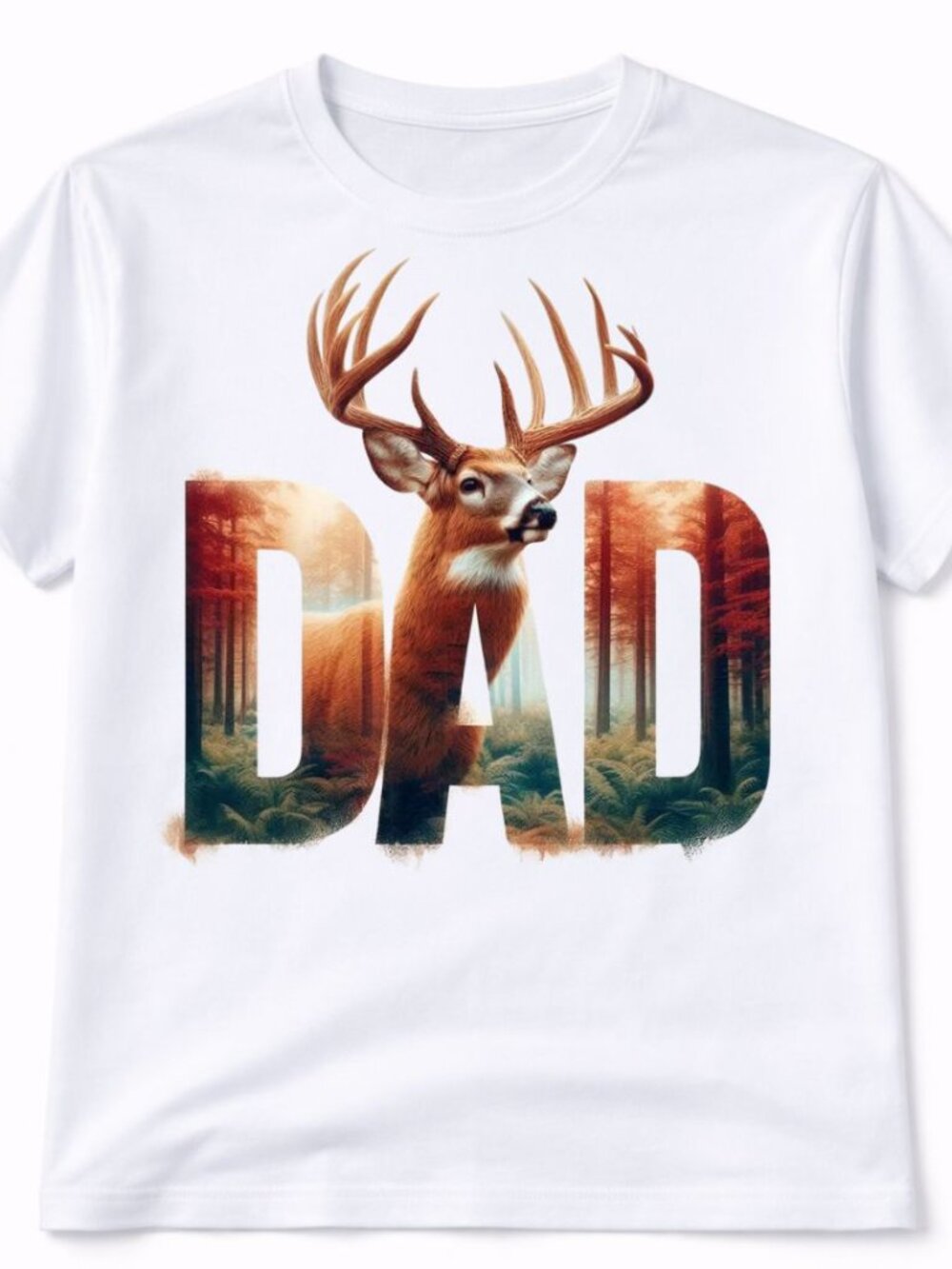 Deer Dad Western Graphic T Shirt Trendy Boutique Style Tee Mens Gifts White Tops
